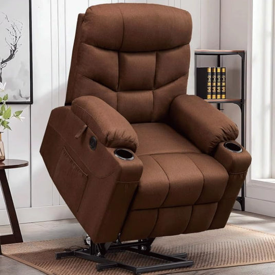 Fauteuil relax en cuir pour personnes âgées