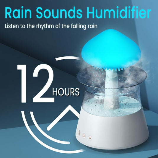 Humidifier with Remote Waterfall Lamp