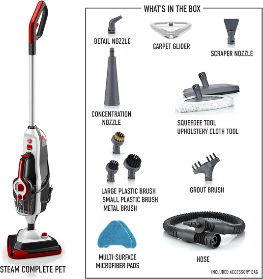 Hoover Steam Complete Pet Steam Mop, with Multi-Purpose Cleaning Tools