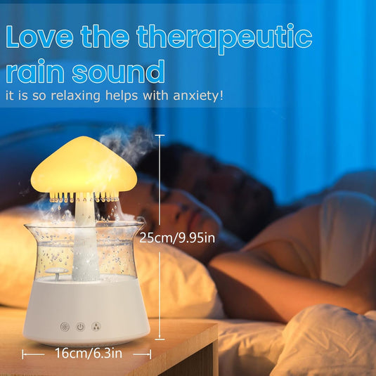 Humidifier with Remote Waterfall Lamp