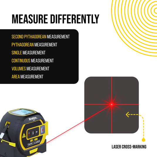 3en1 Règle laser 60 m