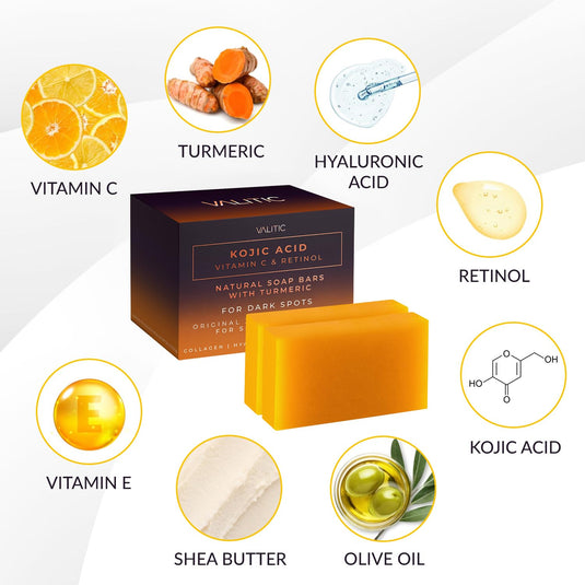 Kojic Acid Vitamin C and Retinol Soap